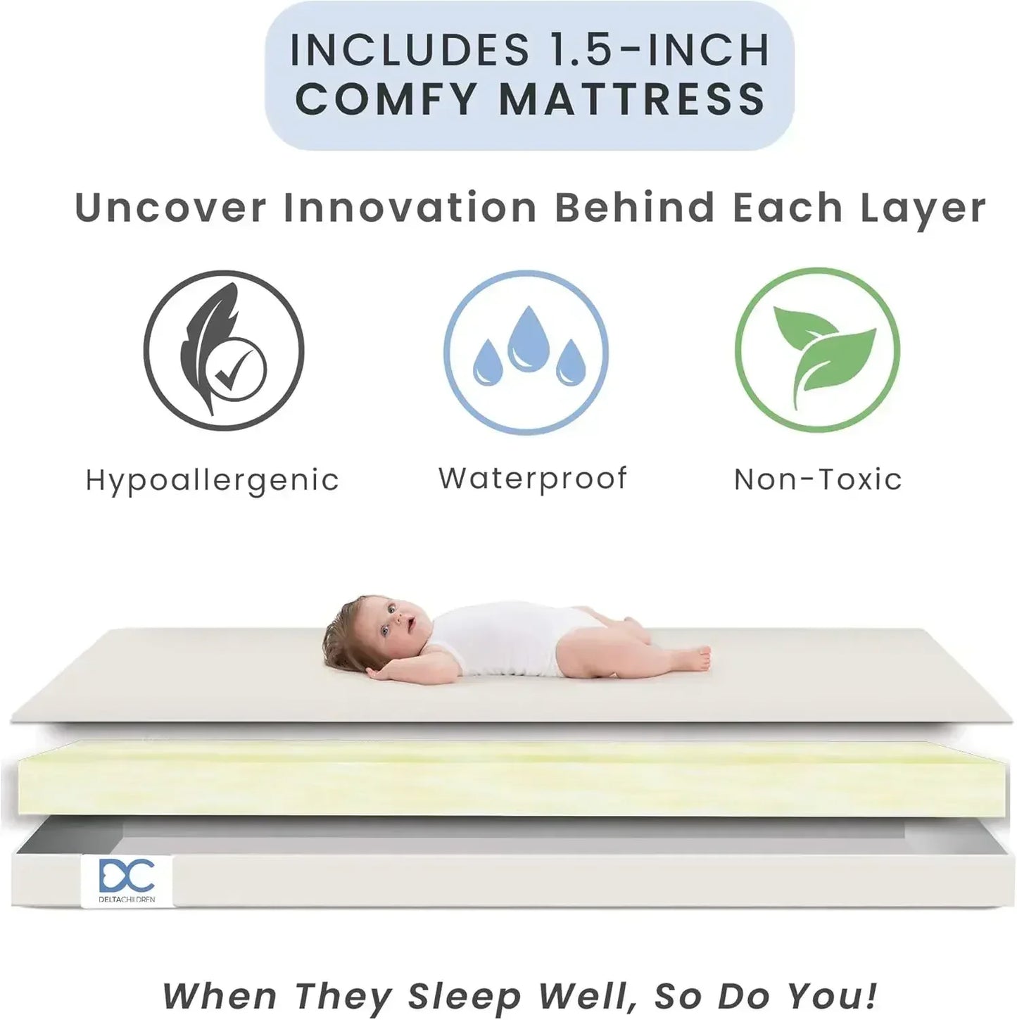 Children Emery Mini Convertible Baby Crib