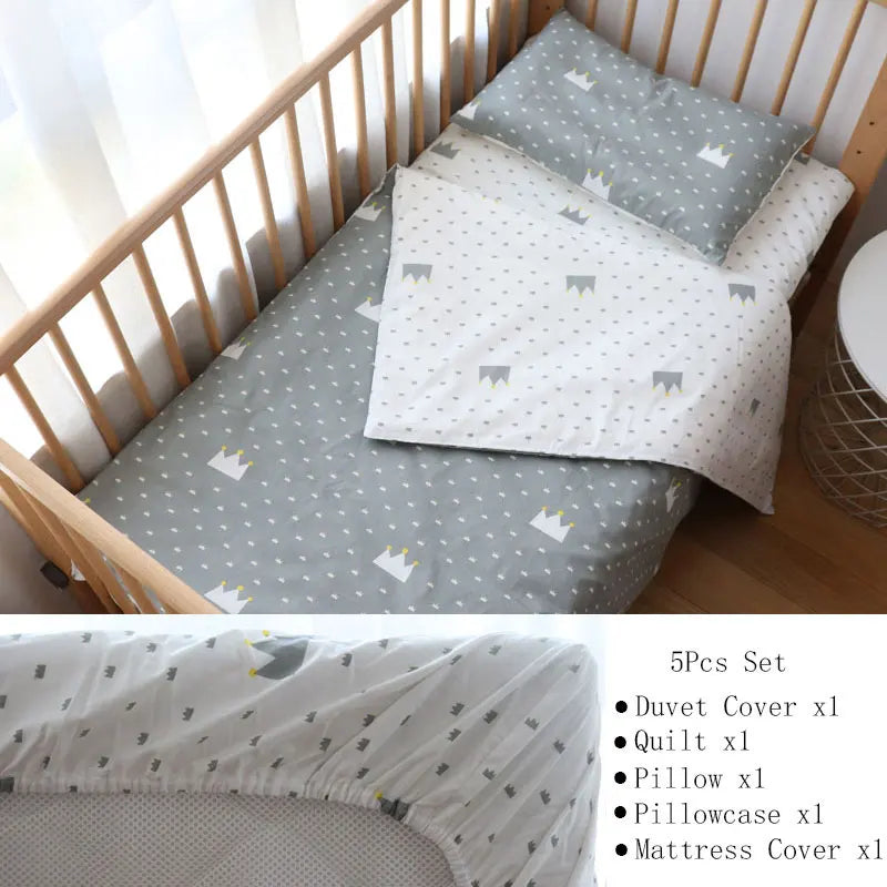 Nordic Striped Star Baby Bedding Set