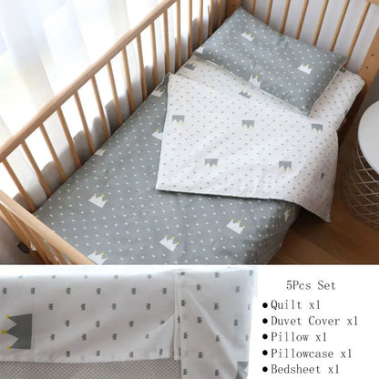 Nordic Striped Star Baby Bedding Set