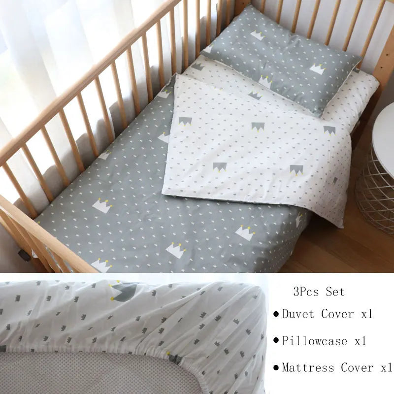 Nordic Striped Star Baby Bedding Set