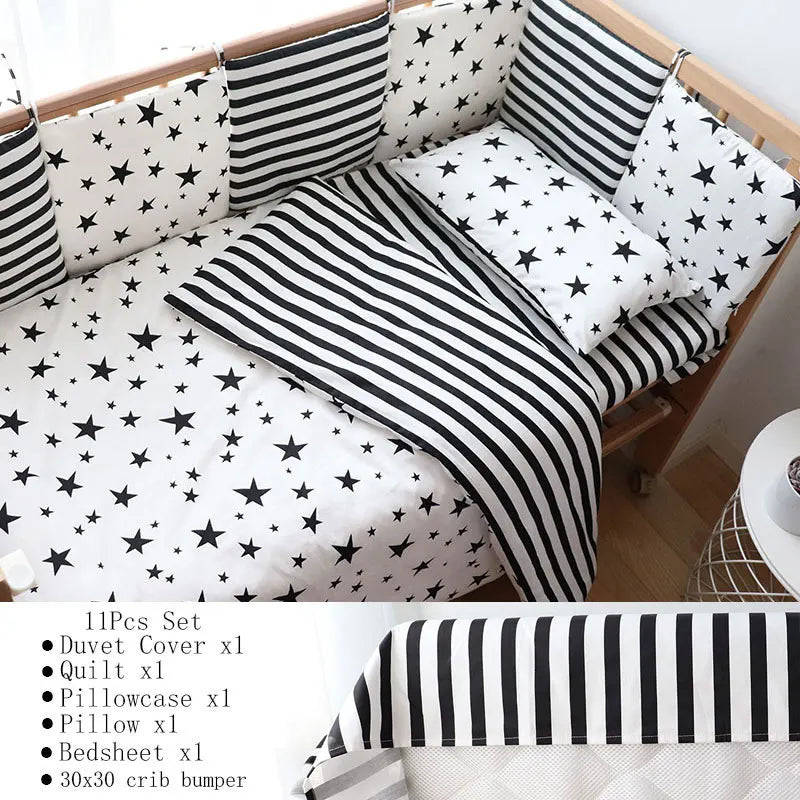 Nordic Striped Star Baby Bedding Set