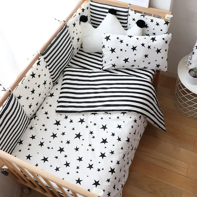 Nordic Striped Star Baby Bedding Set