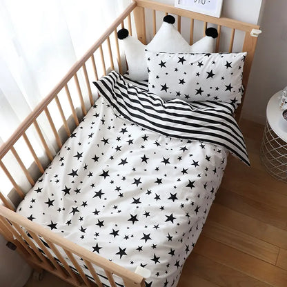 Nordic Striped Star Baby Bedding Set