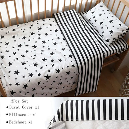 Nordic Striped Star Baby Bedding Set