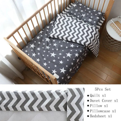 Nordic Striped Star Baby Bedding Set