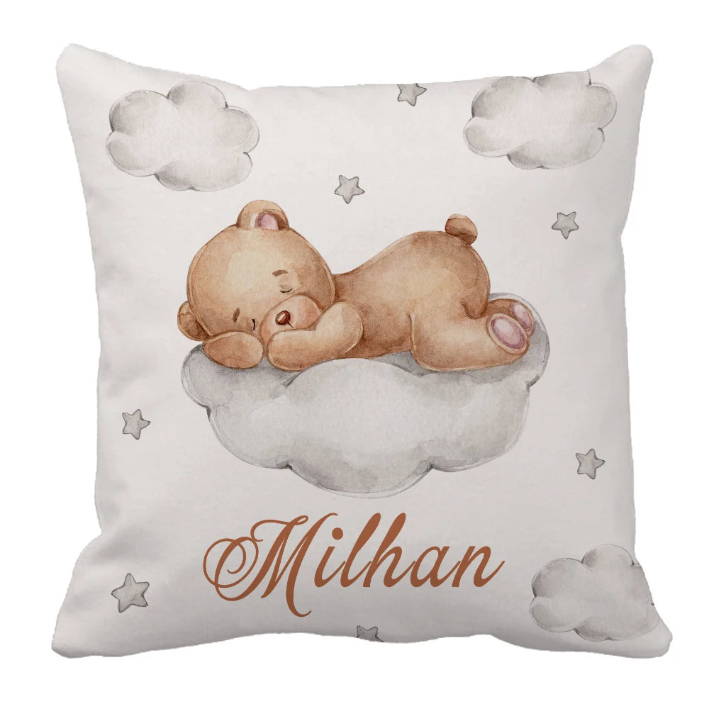 Sleeping Bear Custom Name Crib Bedding Set