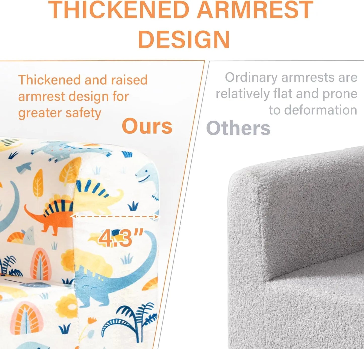 Cloud-Like Comfy Printed Kids Sofa