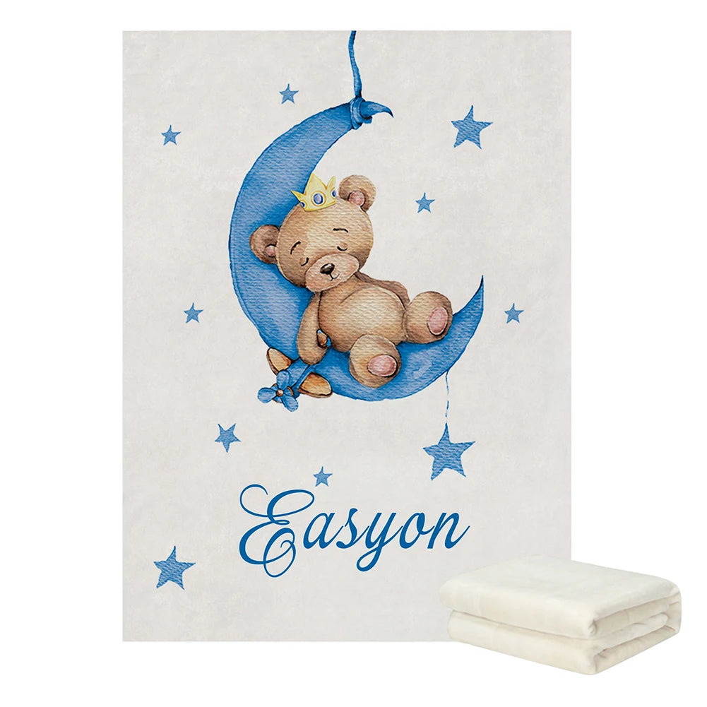 Sleeping Bear Custom Name Crib Bedding Set