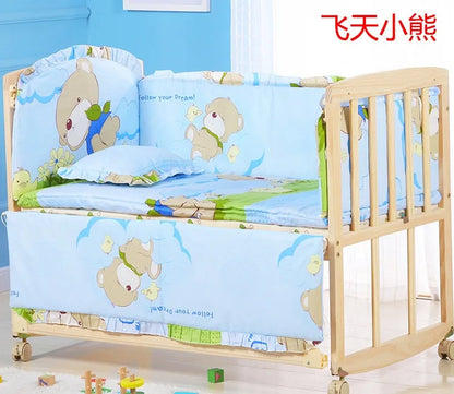 6pcs Cushion Cot Bumpers Baby Bedding set