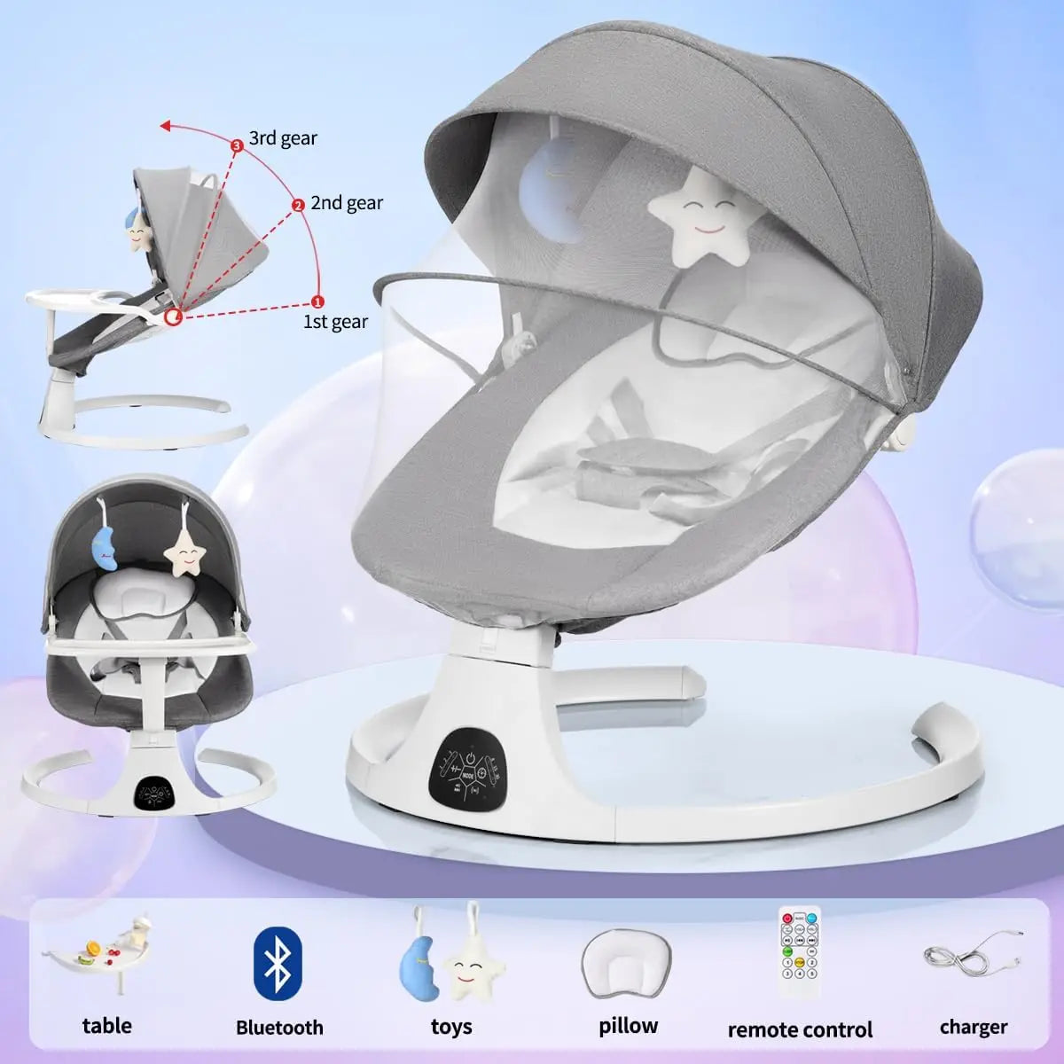 Electric Baby Rocker with Bluetooth