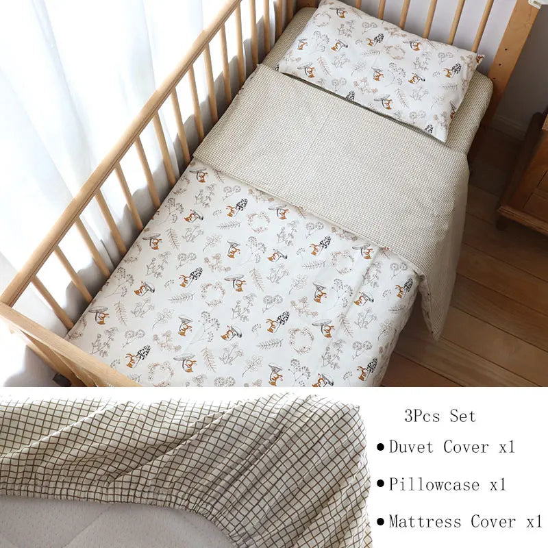 3Pcs Baby Bedding Set