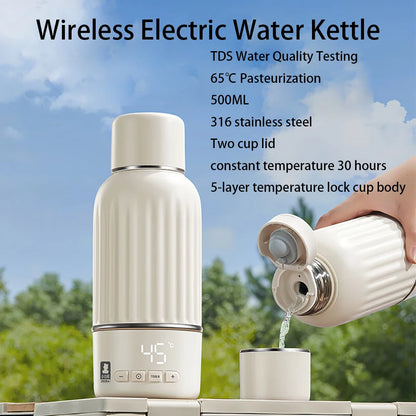 500ML 30hr Wireless Electric Kettle