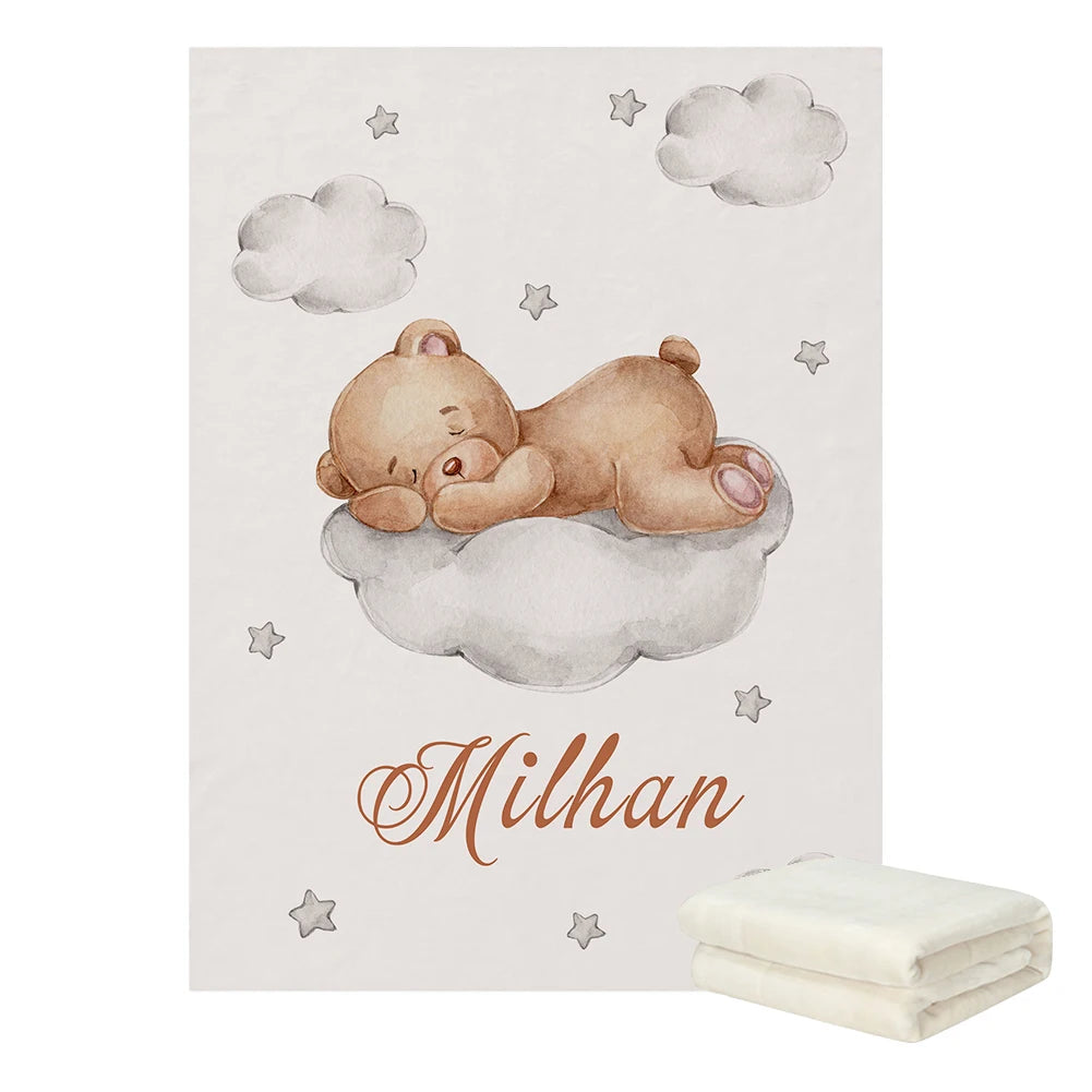 Sleeping Bear Custom Name Crib Bedding Set