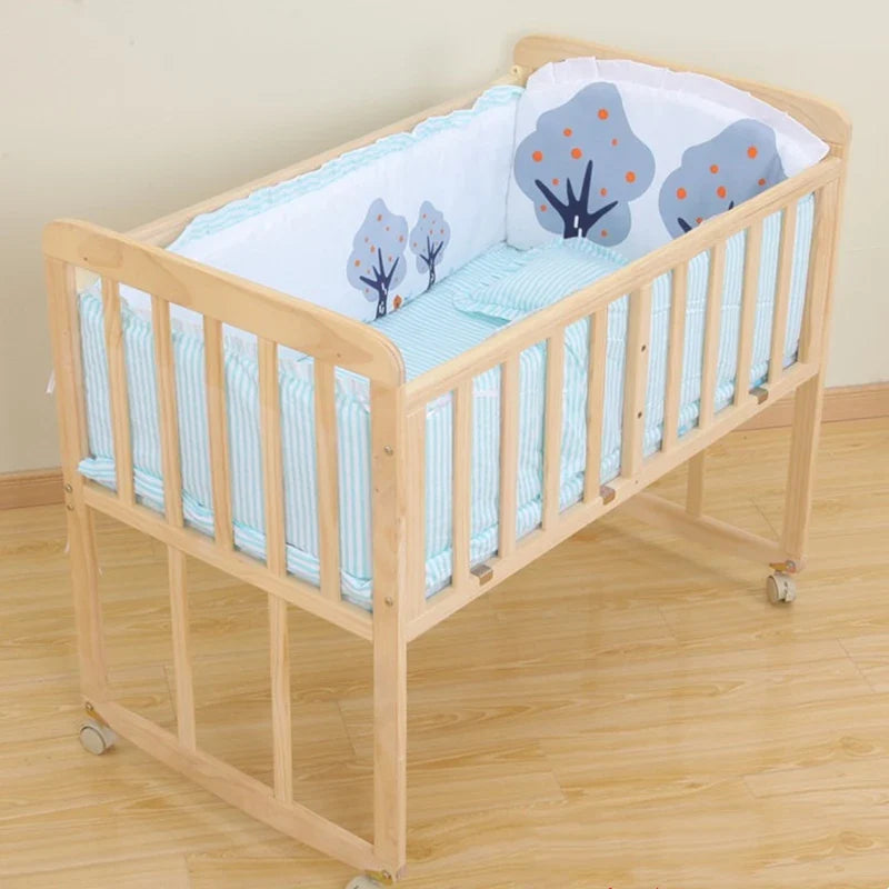 6pcs Cushion Cot Bumpers Baby Bedding set