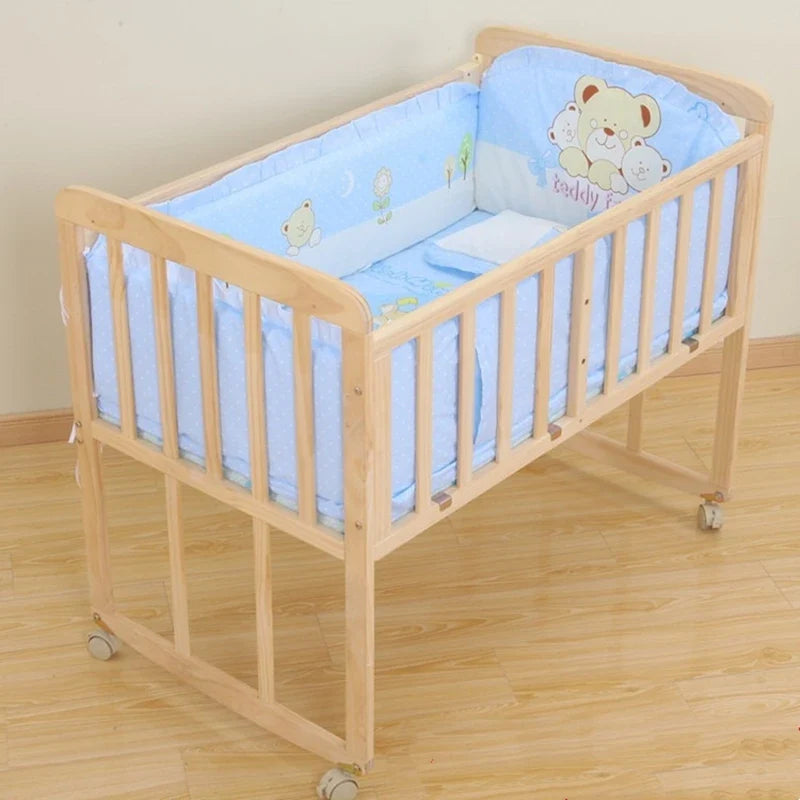 6pcs Cushion Cot Bumpers Baby Bedding set