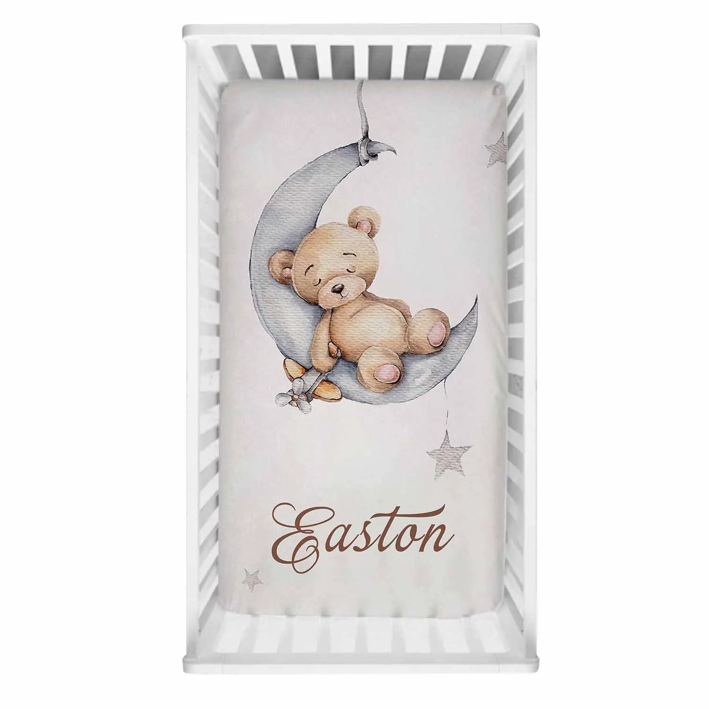 Sleeping Bear Custom Name Crib Bedding Set