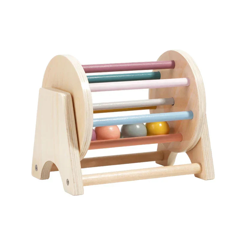 Baby Montessori Wooden Spinning Drum