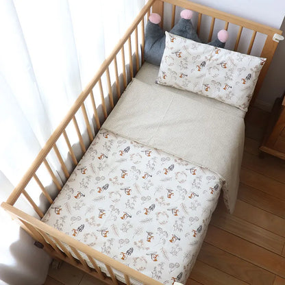 3 Pcs Baby Crib Bedding Set Cotton Bedding Set