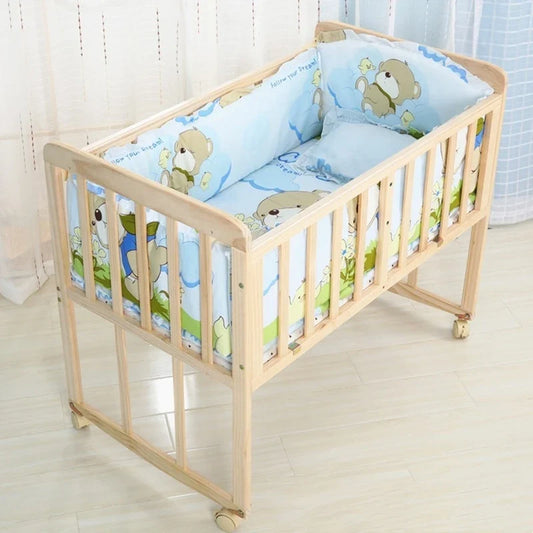 6pcs Cushion Cot Bumpers Baby Bedding set