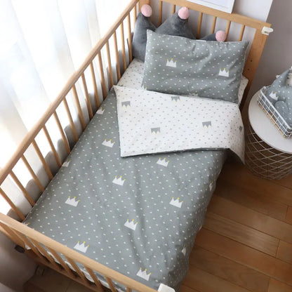 3 Pcs Baby Crib Bedding Set Cotton Bedding Set