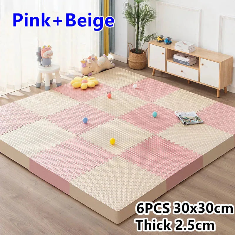 Baby Activity Gym Play Mats 6PCS 30x30cm