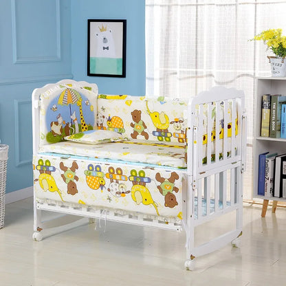 6pcs Cushion Cot Bumpers Baby Bedding set