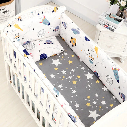 6pcs Universe Space Cotton Baby Bedding SeT