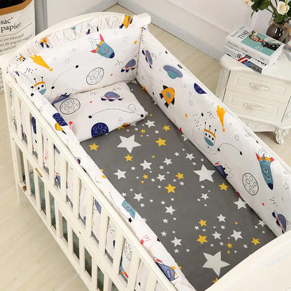 6pcs Universe Space Cotton Baby Bedding SeT