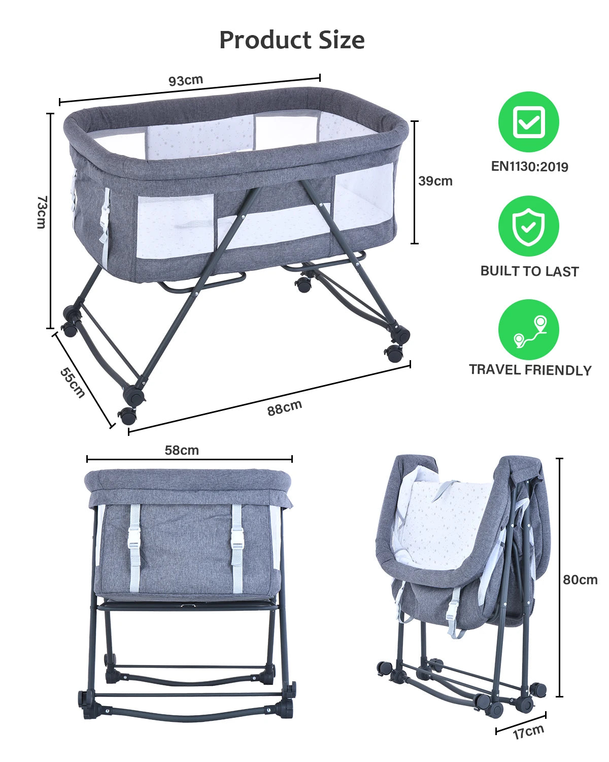 Grab-and-go Travel Cot